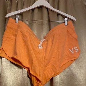 Orange sweat shorts